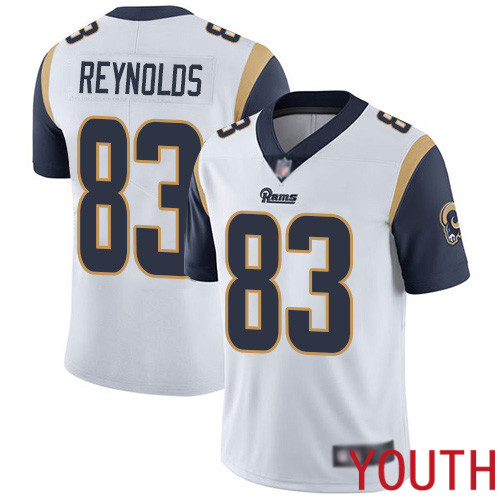 Los Angeles Rams Limited White Youth Josh Reynolds Road Jersey NFL Football #83 Vapor Untouchable->youth nfl jersey->Youth Jersey